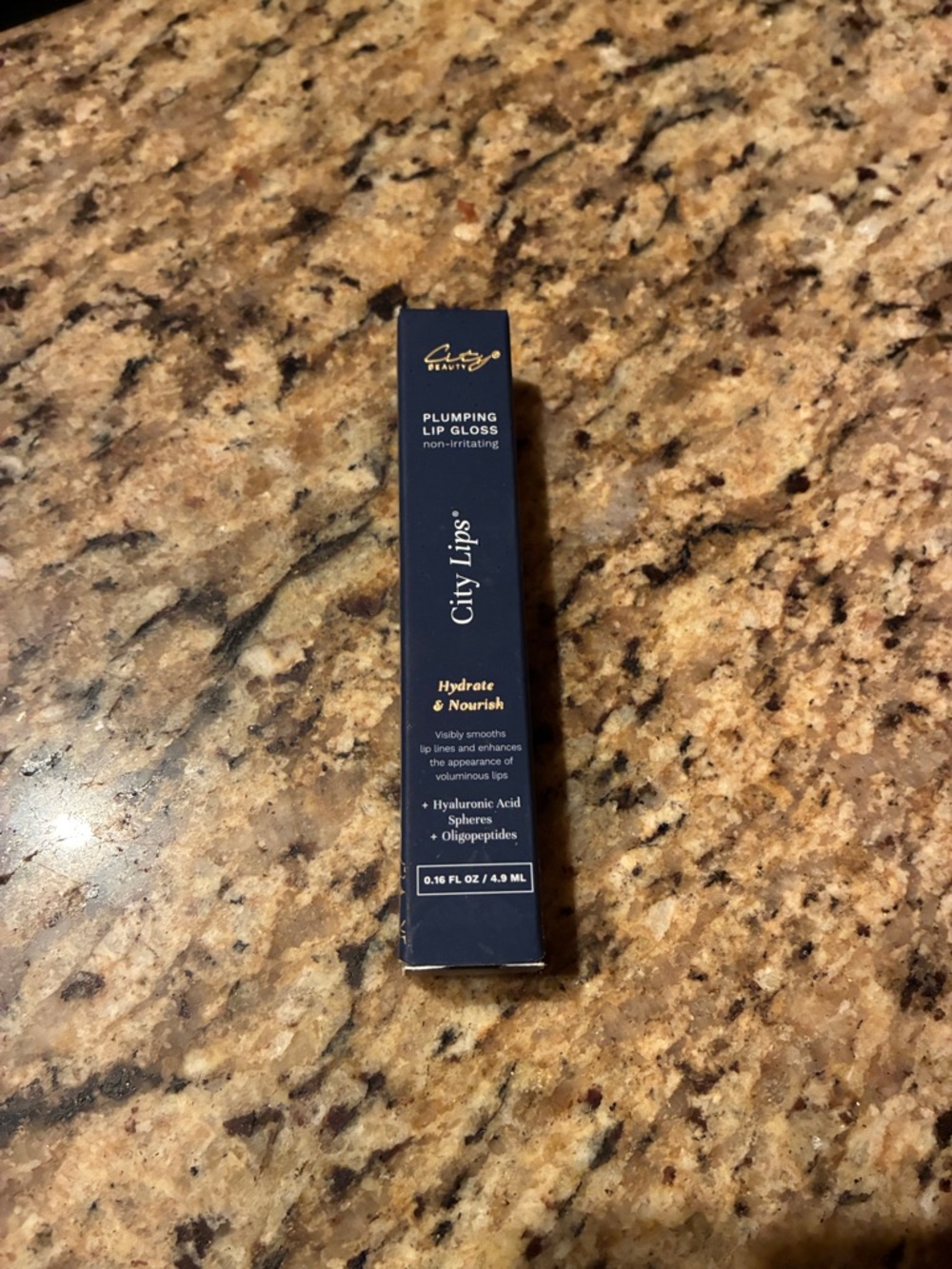 City Lips Plumping Lip Gloss - Navy & Gold Packaging